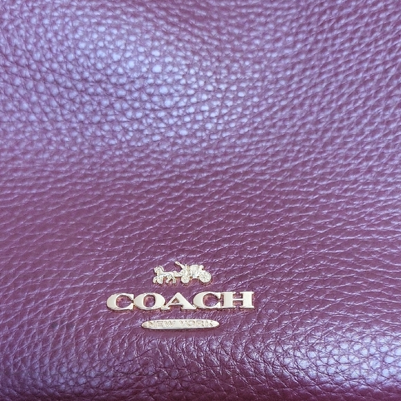 Coach Red Leather Shoulder Bag with Gold Hardware - Picture 2 of 7